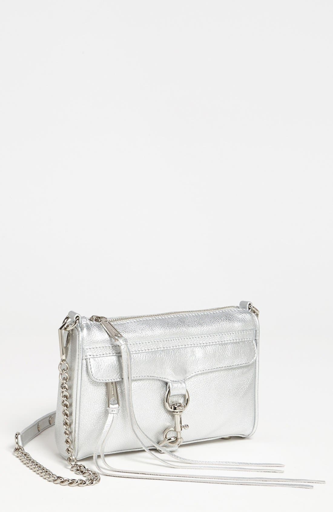 'Mini MAC' Convertible Crossbody Bag, Main, color, SILVER