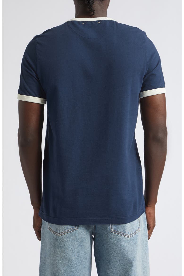 Journey Slim Fit Cotton Graphic T-Shirt, Alternate, color, BLUE/ HERITAGE WHITE