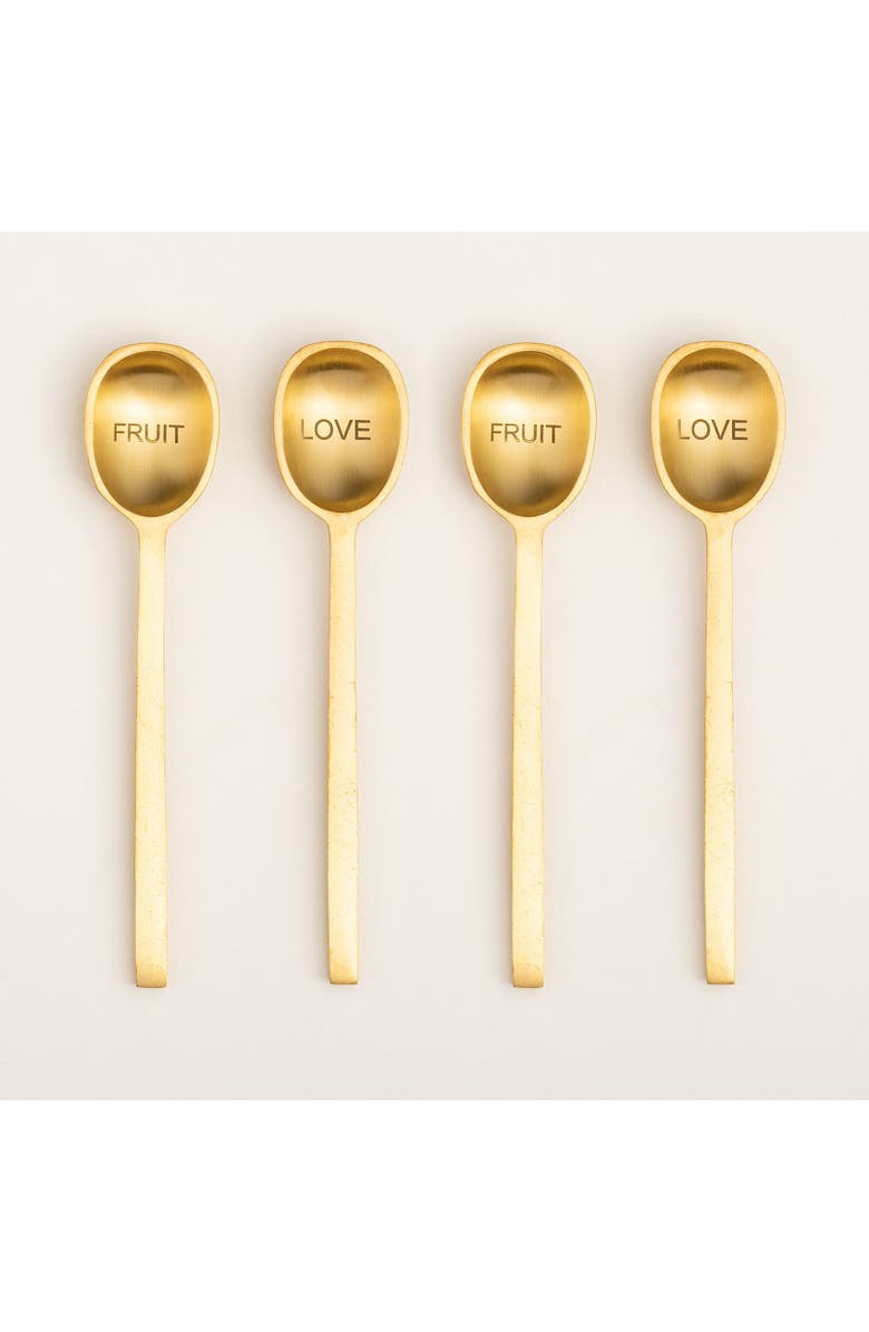 Zsa Zsa Zsu Lotus Set Of 2 Brass Decorative Object With Square Handle Set Of 2, Main, color, Gold