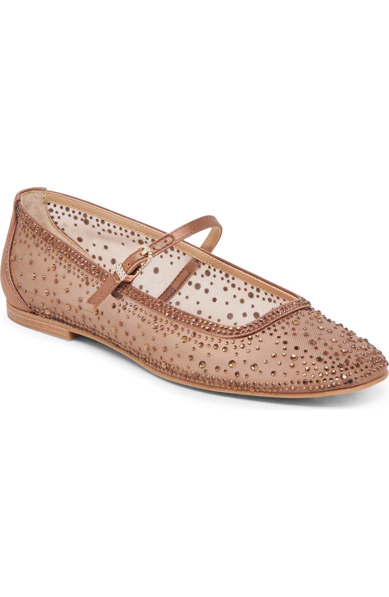 Dolce Vita Ansel Crochet Mary Jane Flat, Main, color, Mid Brown Mesh