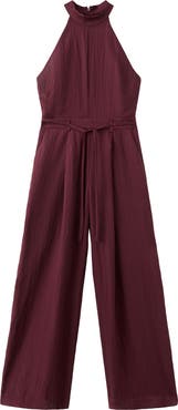 MANGO Sleeveless Wide Leg Jumpsuit