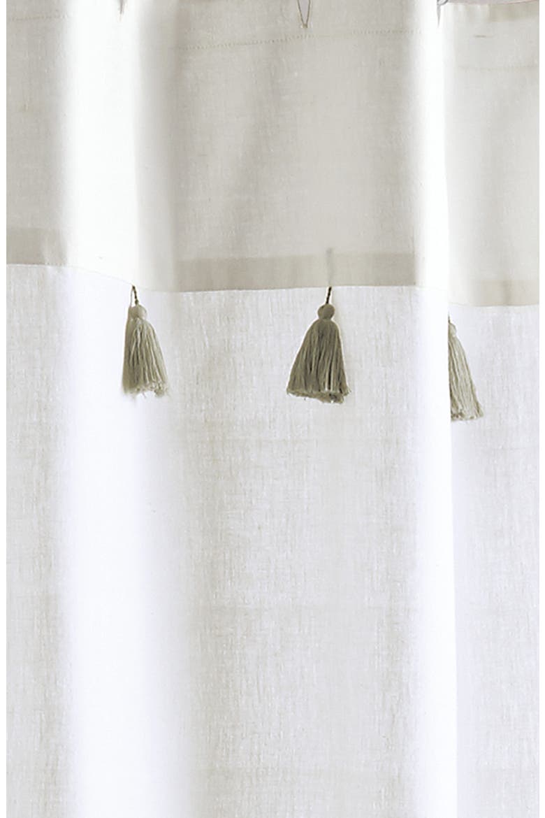 Panama Stripe Shower Curtain, Alternate, color, TAUPE