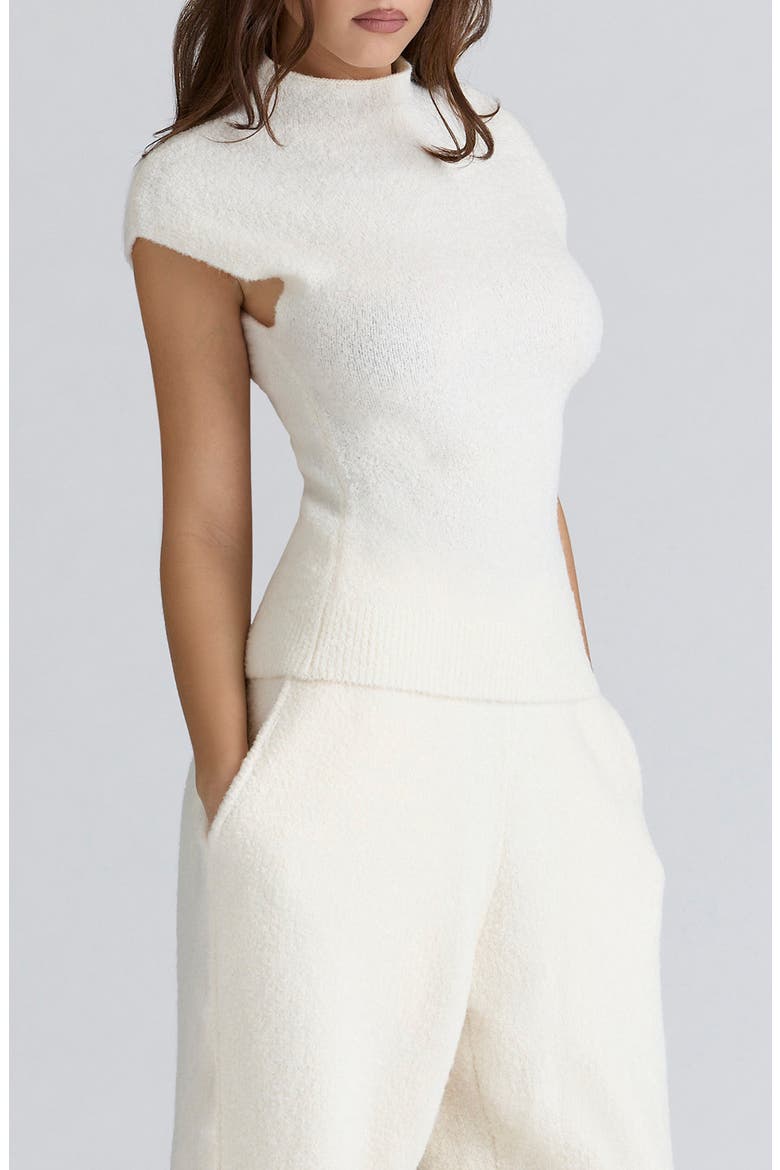 Caia Fluffy Knit Top, Alternate, color, IVORY