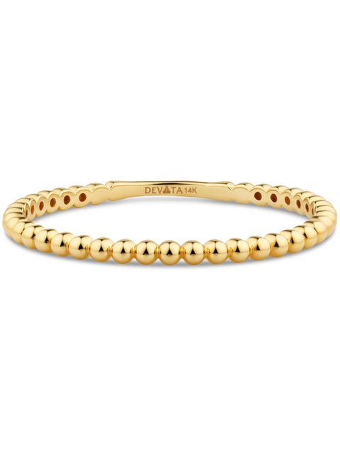 Beaded Ball Ring in 14K Gold