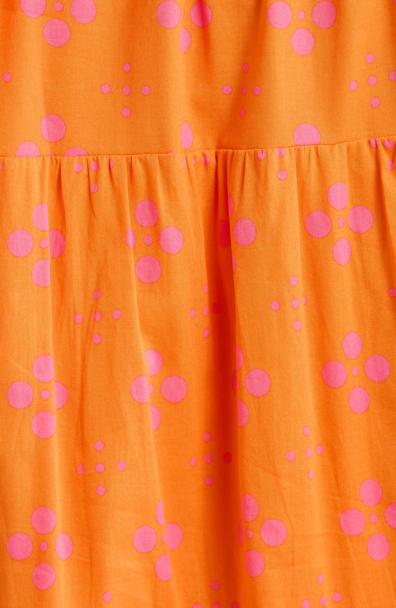 SUGARLIPS Donna Dot Mirna Tiered Midi Dress, Alternate, color, Orange-Pink