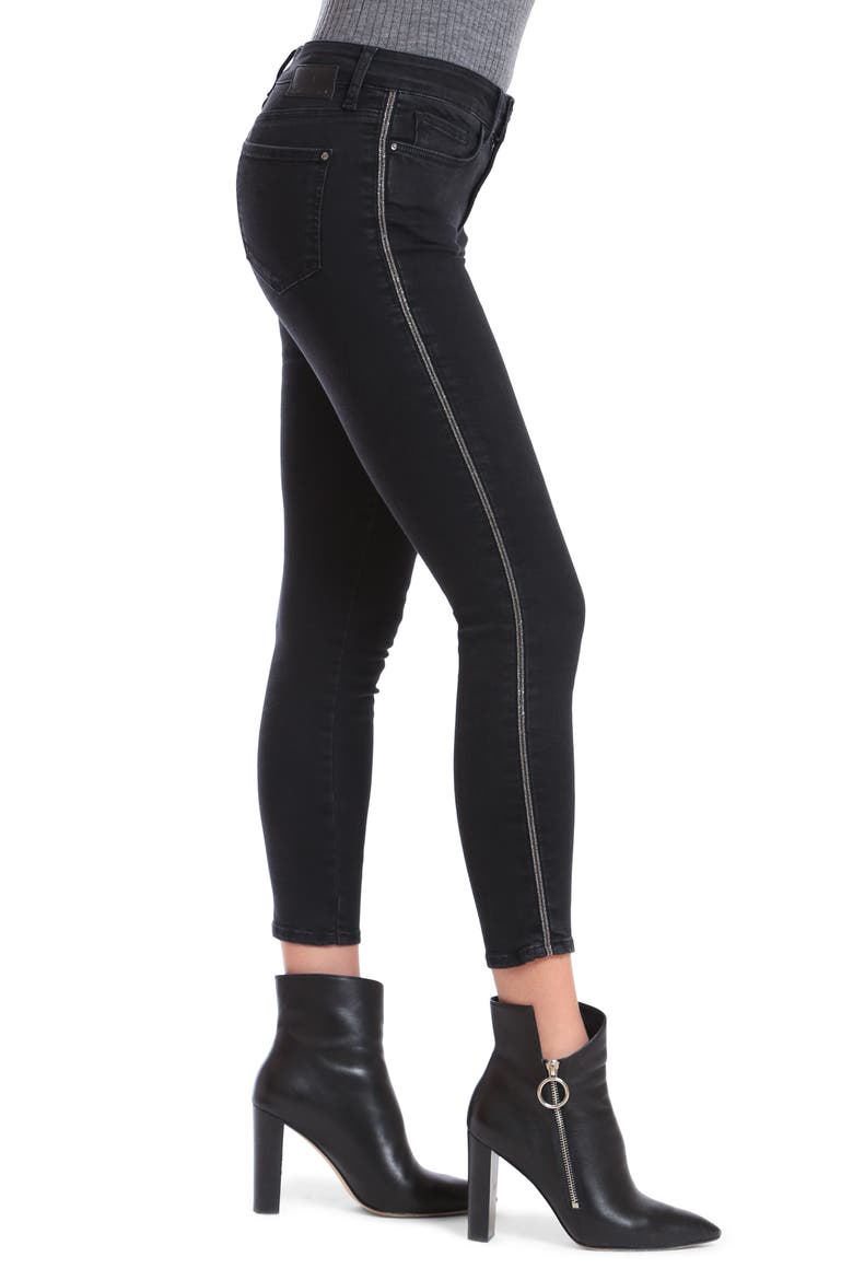 Adriana Ankle Skinny Jeans, Alternate, color, SMOKE EMBELLISHED