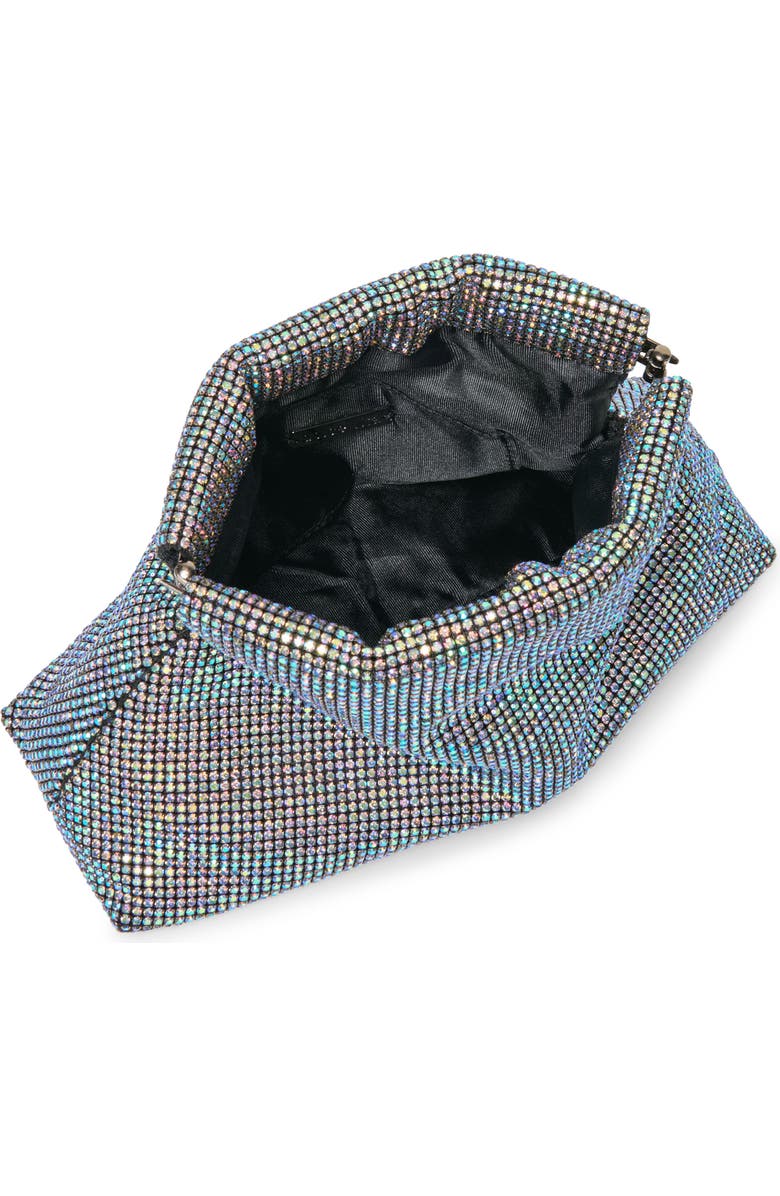 Dolce Vita Akila Crystal Mesh Foldover Clutch, Alternate, color, Blue