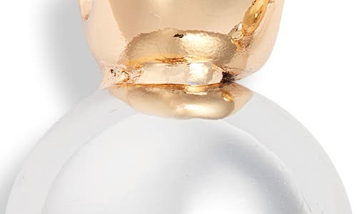 Open Edit Two-tone Orb Drop Earrings In Gold- Rhodium