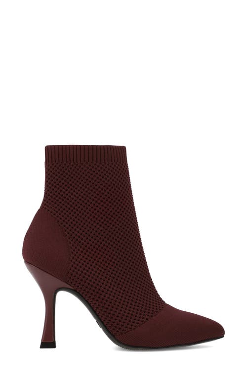 Mia Pamilla Knit Bootie In Burgundy