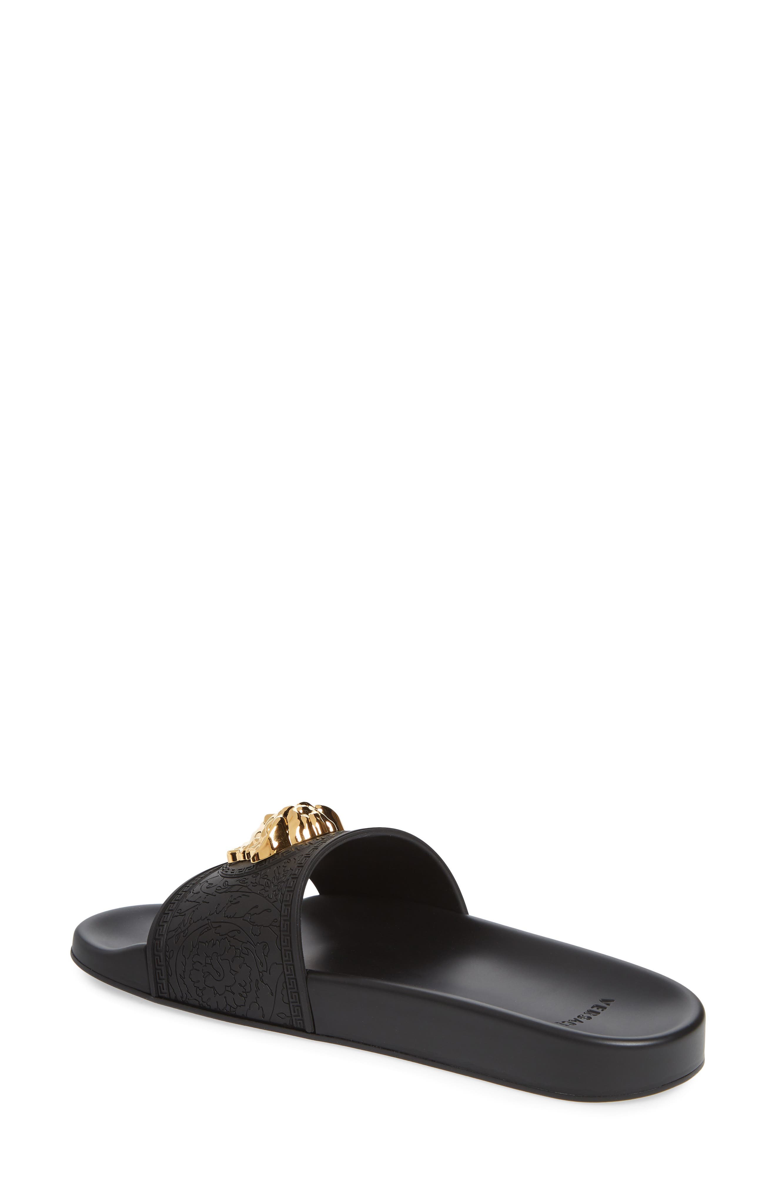 Versace Palazzo Medusa Slide Sandal, Alternate, color, 