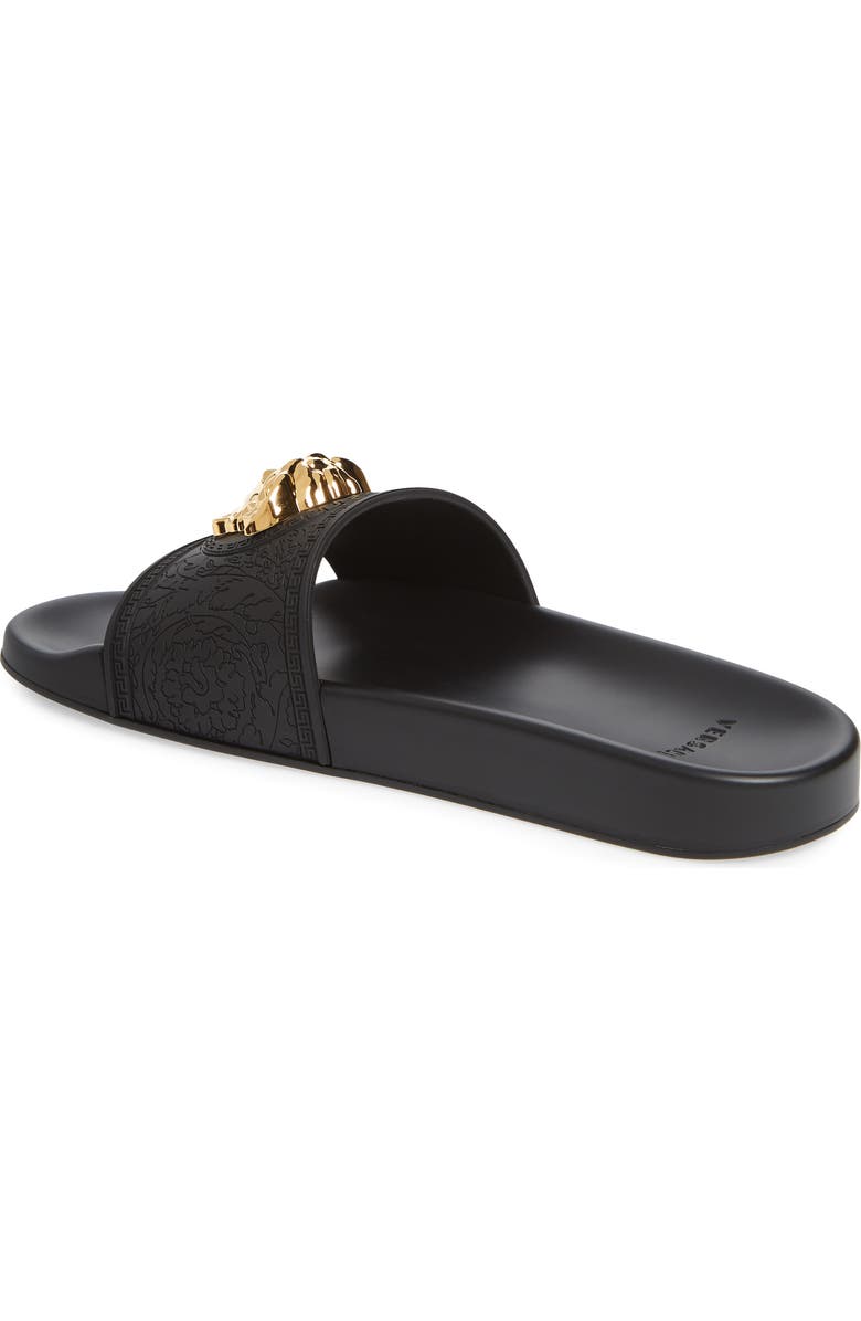Versace Palazzo Medusa Slide Sandal, Alternate, color,