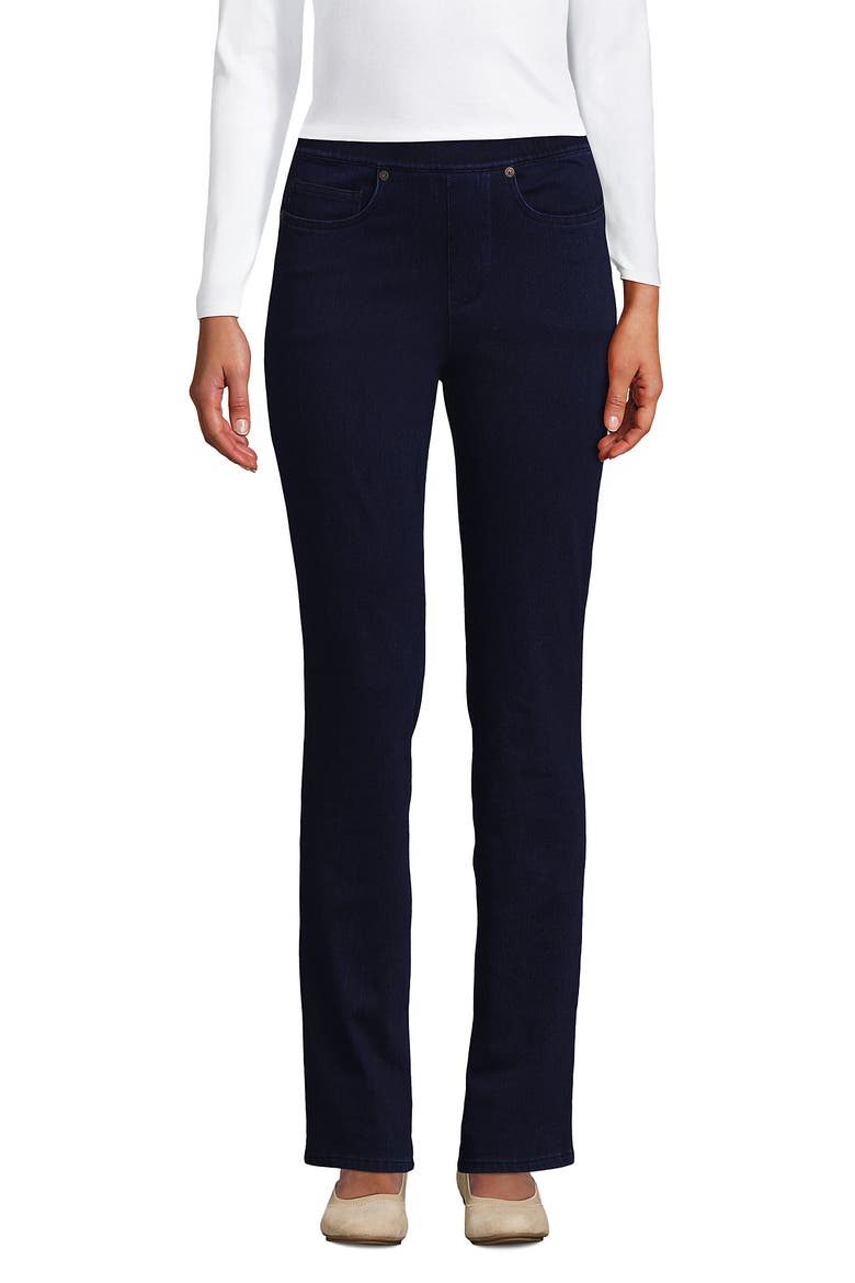 Starfish High Rise Knit Denim Straight Jeans, Alternate, color, Dark Indigo