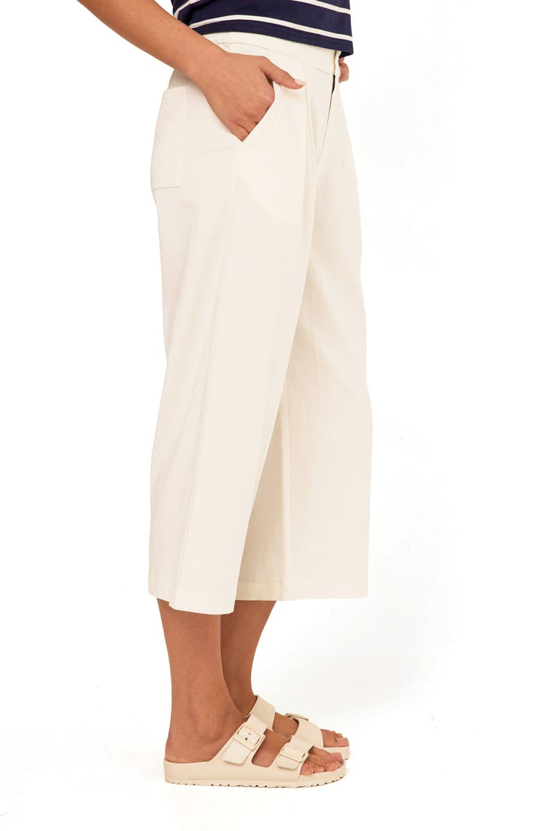 Threads 4 Thought Mikki Pleated Stretch Twill Crop Pants, Alternate, color, White