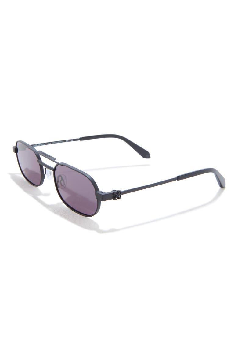 Vaiden 55mm Oval Sunglasses, Alternate, color, BLACK DARK GREY