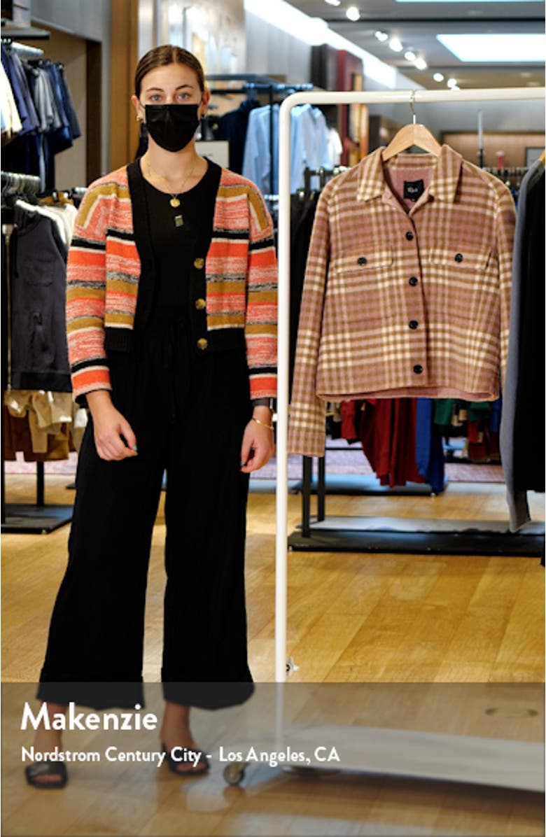 Steffi Plaid Wool Blend Trucker Jacket, sales video thumbnail