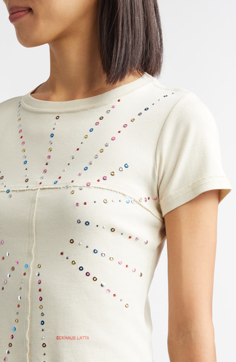 Eckhaus Latta Lapped Appliqué Cotton Baby Tee, Alternate, color, Sunburst