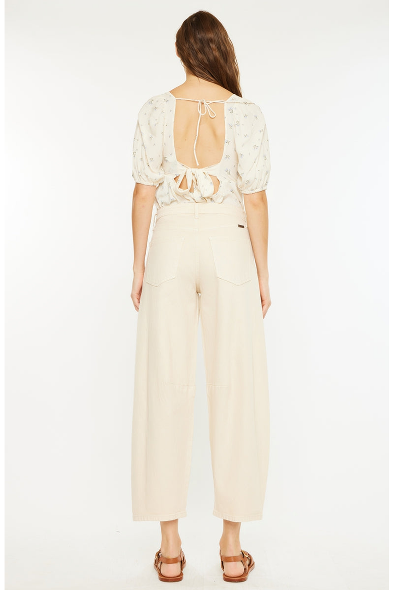 Addison High Rise Horseshoe Cropped Jeans, Alternate, color, Ivory