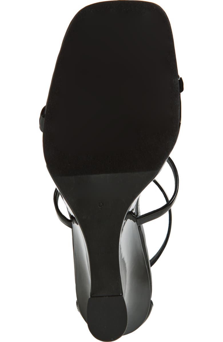 Jeffrey Campbell Swamped Wedge Sandal, Alternate, color, Black Patent Gold