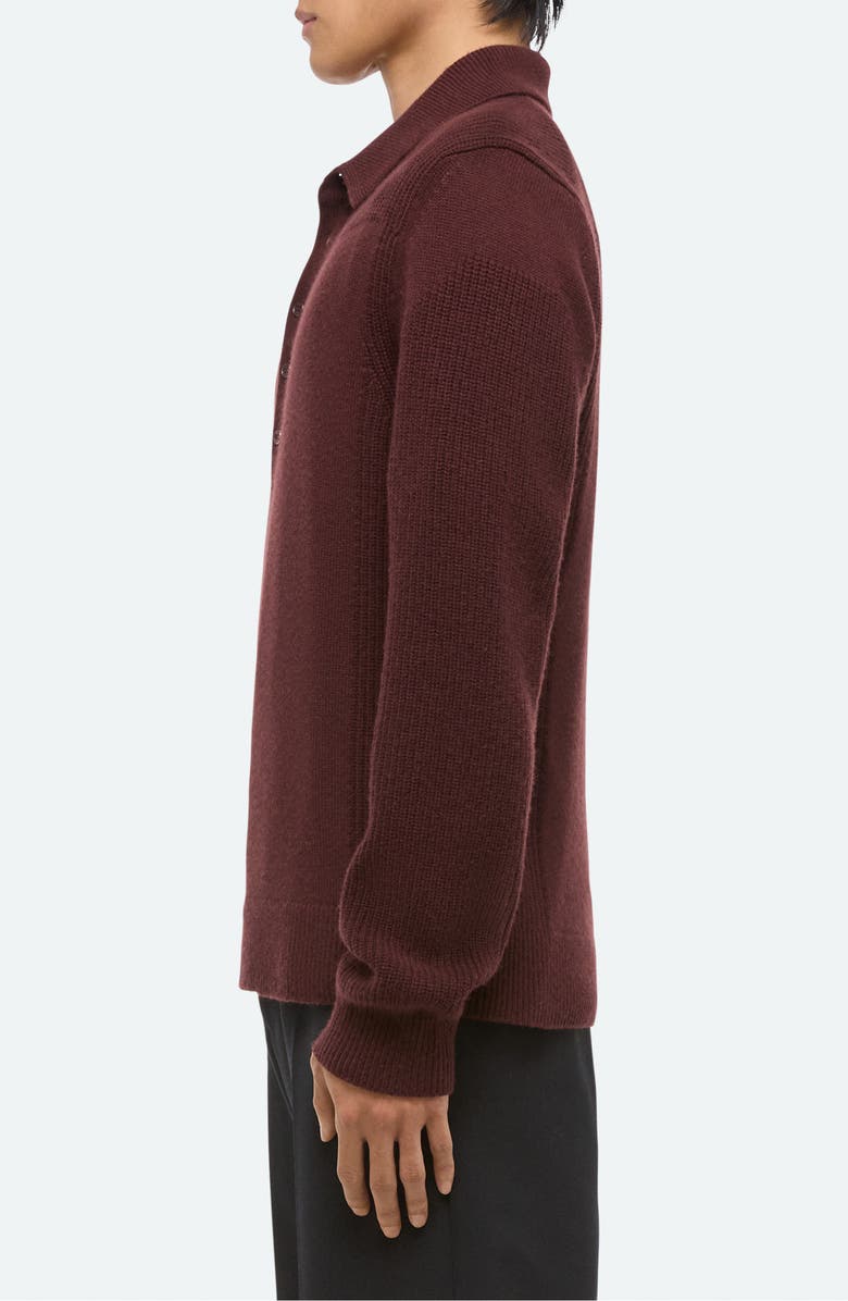 Helmut Lang Block Polo Sweater, Alternate, color, Dark Burgundy - Q51