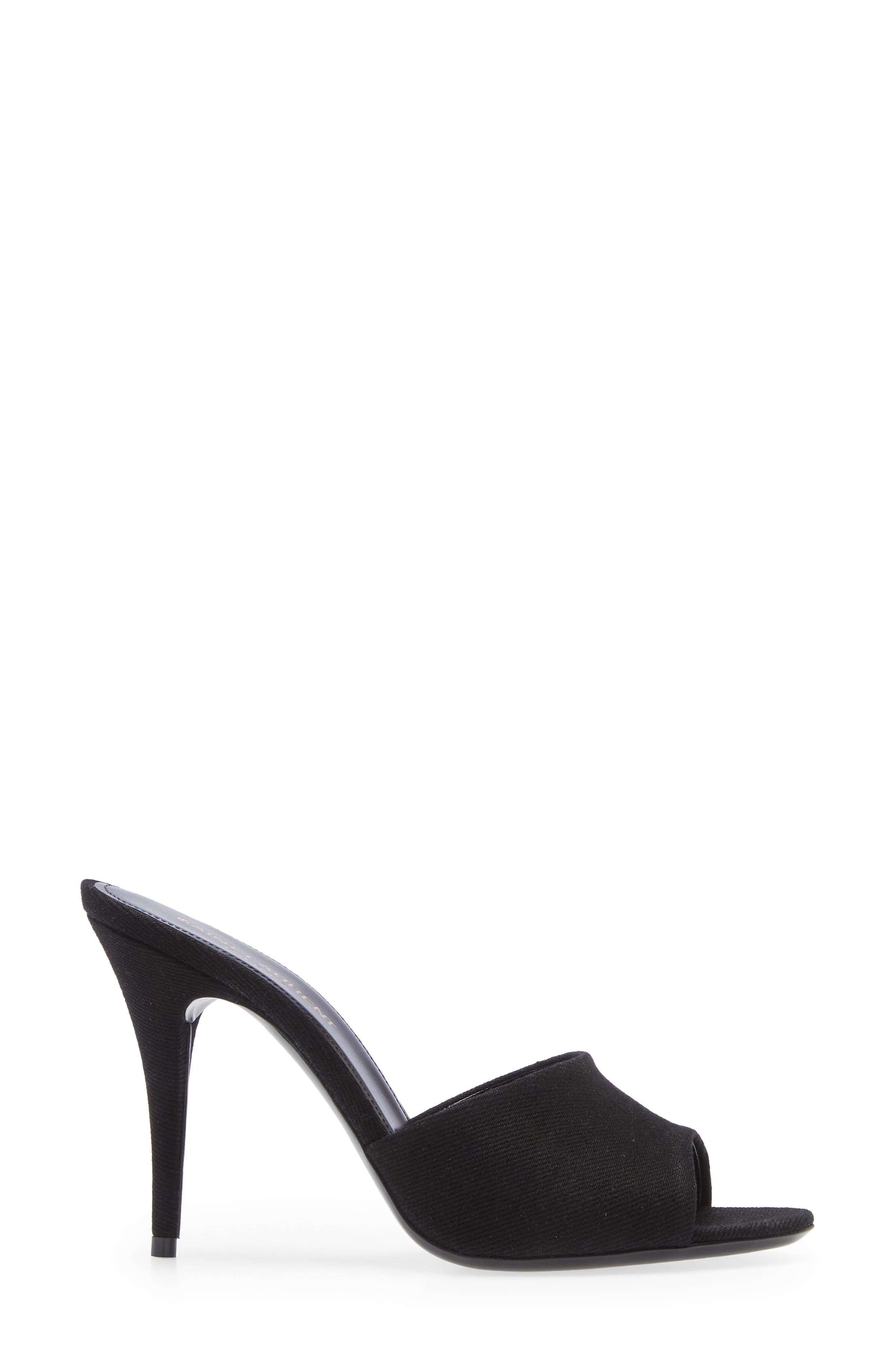 Saint Laurent La 16 Open Toe Mule Sandal, Alternate, color, 