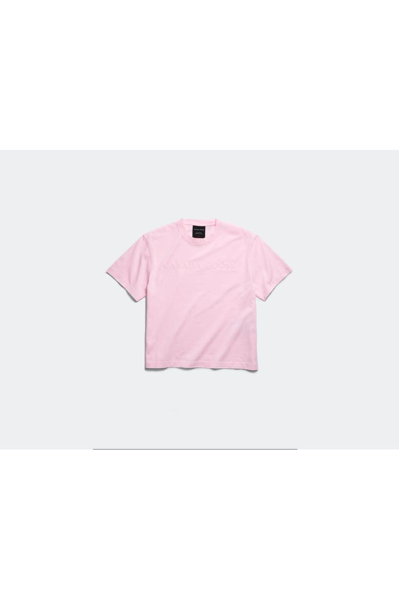 Roam Embroidered T-Shirt, Alternate, color, Bloom Pink
