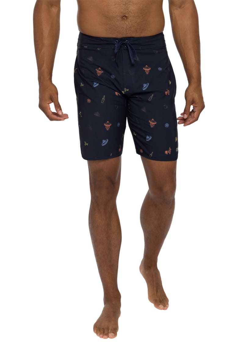 Sunset Mojito Board Shorts, Main, color, DRESS BLUES