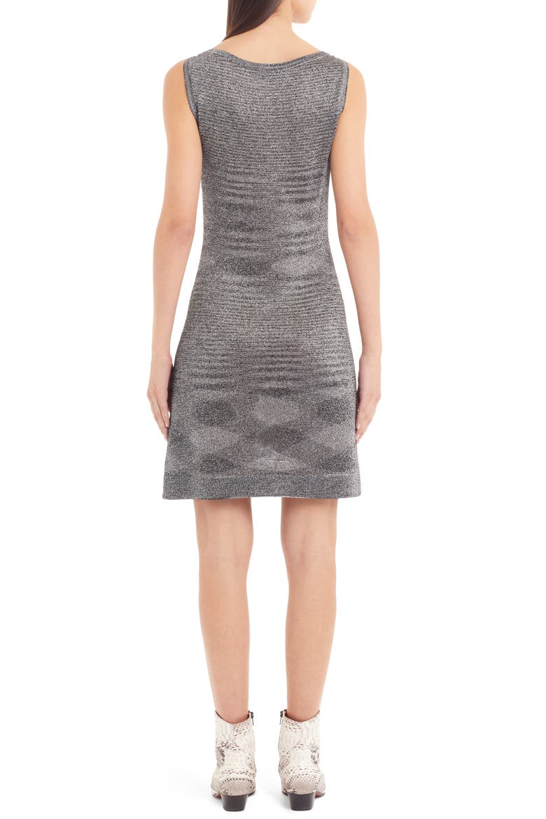 Metallic Sweater Dress, Alternate, color, SILVER