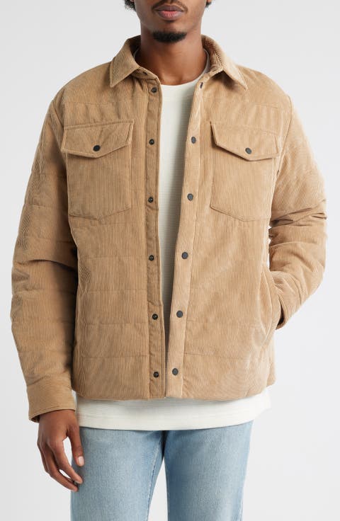 ジャケット・アウター nokcha twill shirt jacket/deep beige Signature 3/4 Cropped Shirt Jacket - Textured Edition