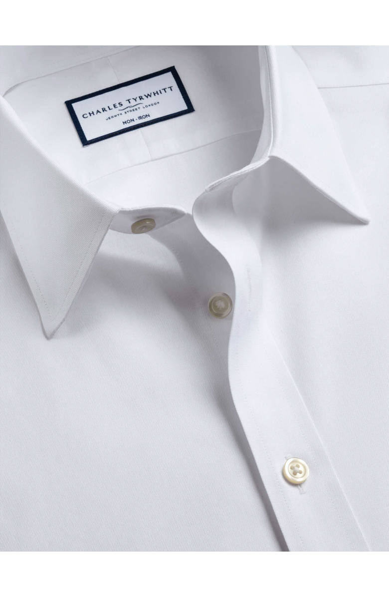 Charles Tyrwhitt Non-Iron Twill Point Collar Shirt, Alternate, color, White