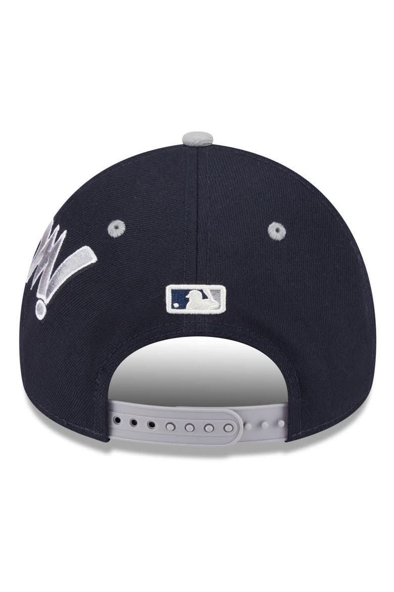Men's New Era Navy/Gray New York Yankees 2025 MLB Diamond Hero Edition A-Frame 9FORTY Adjustable Hat, Alternate, color, Navy