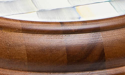 Mackenzie-childs Mackenzie Childs Sterling Check Wood Paper Towel Holder In Brown