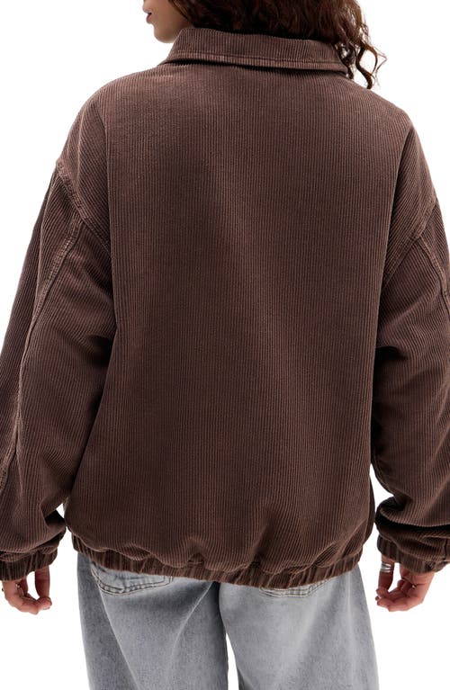 Bdg Urban Outfitters Oversize Corduroy Harrington Jacket In Brown