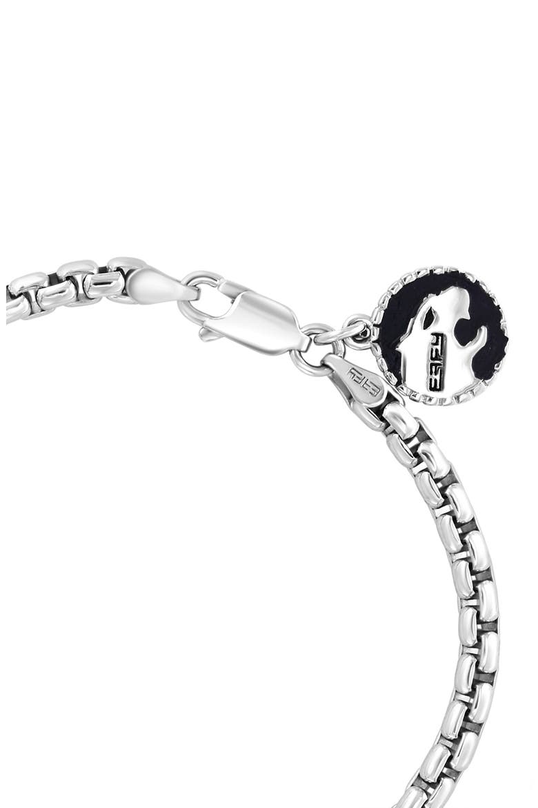 Sterling Silver Diamond Chain Link Bracelet - 0.10ct., Alternate, color, SILVER