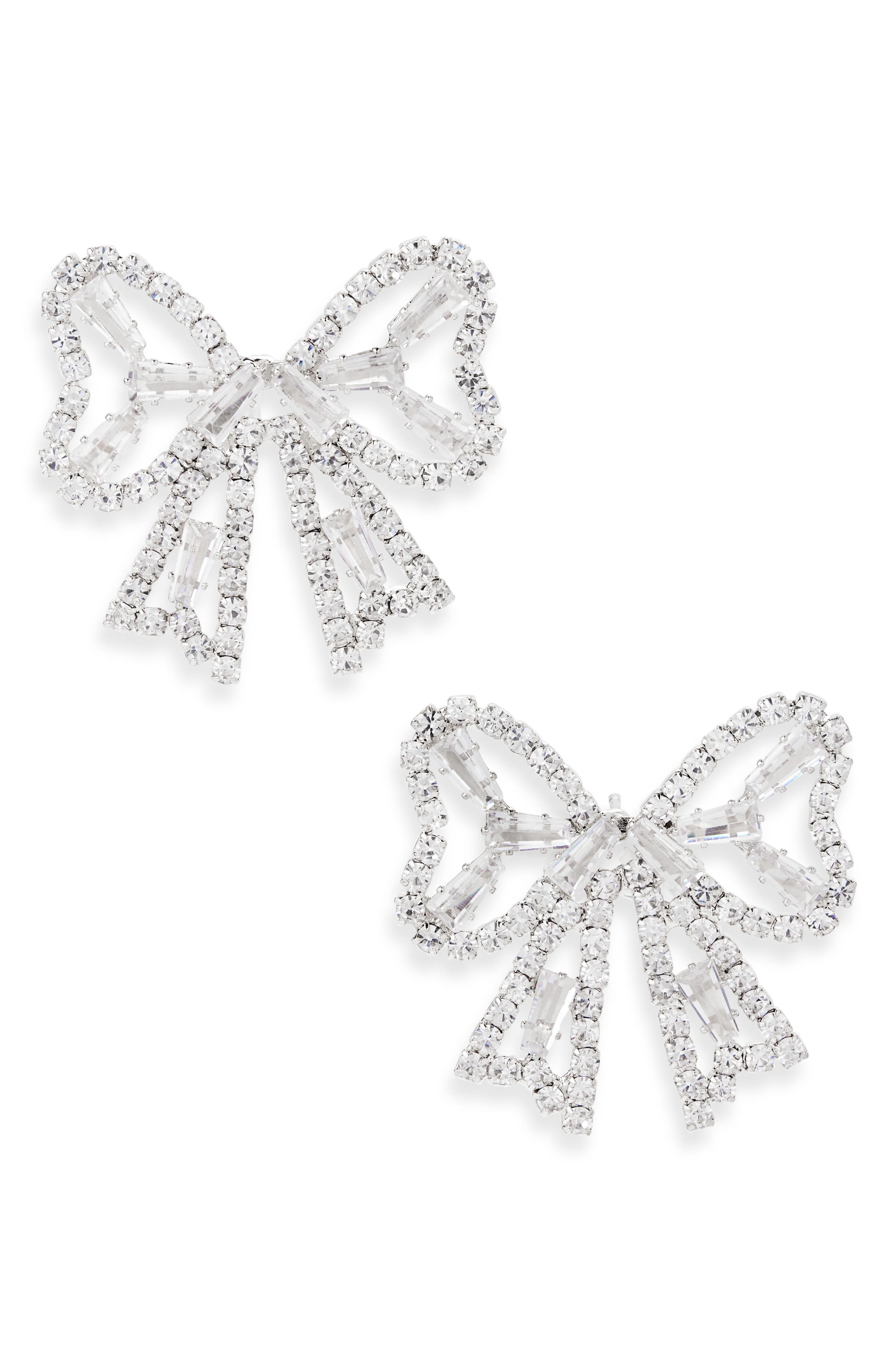 Tasha Crystal Bow Stud Earrings