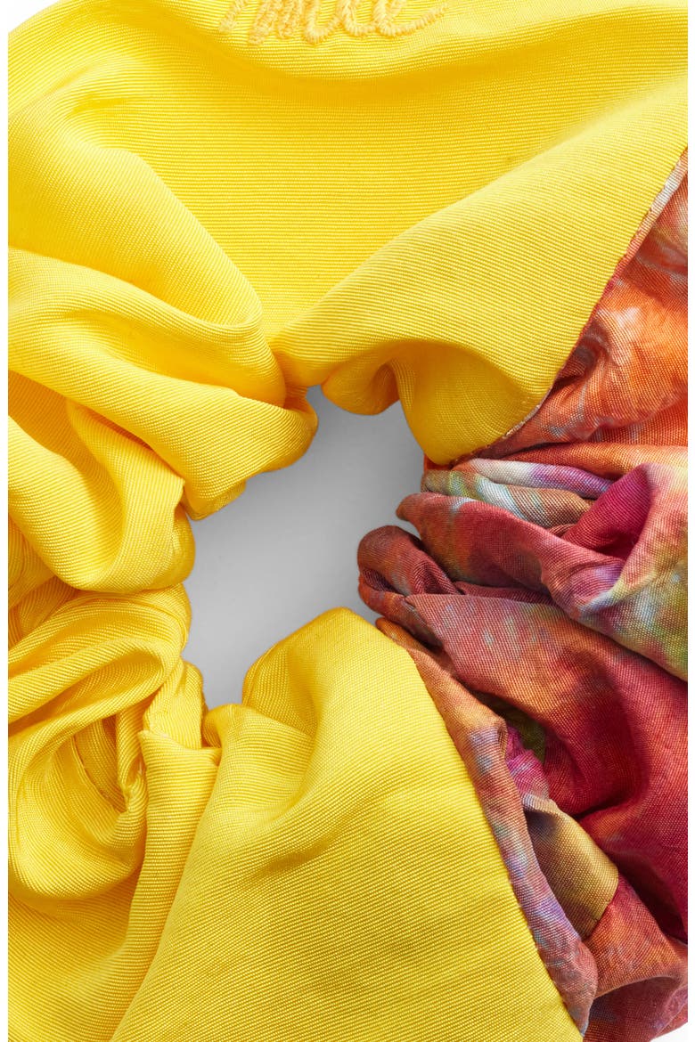 Paradise Colorblock Silk Scrunchie, Alternate, color, TIE-DYE