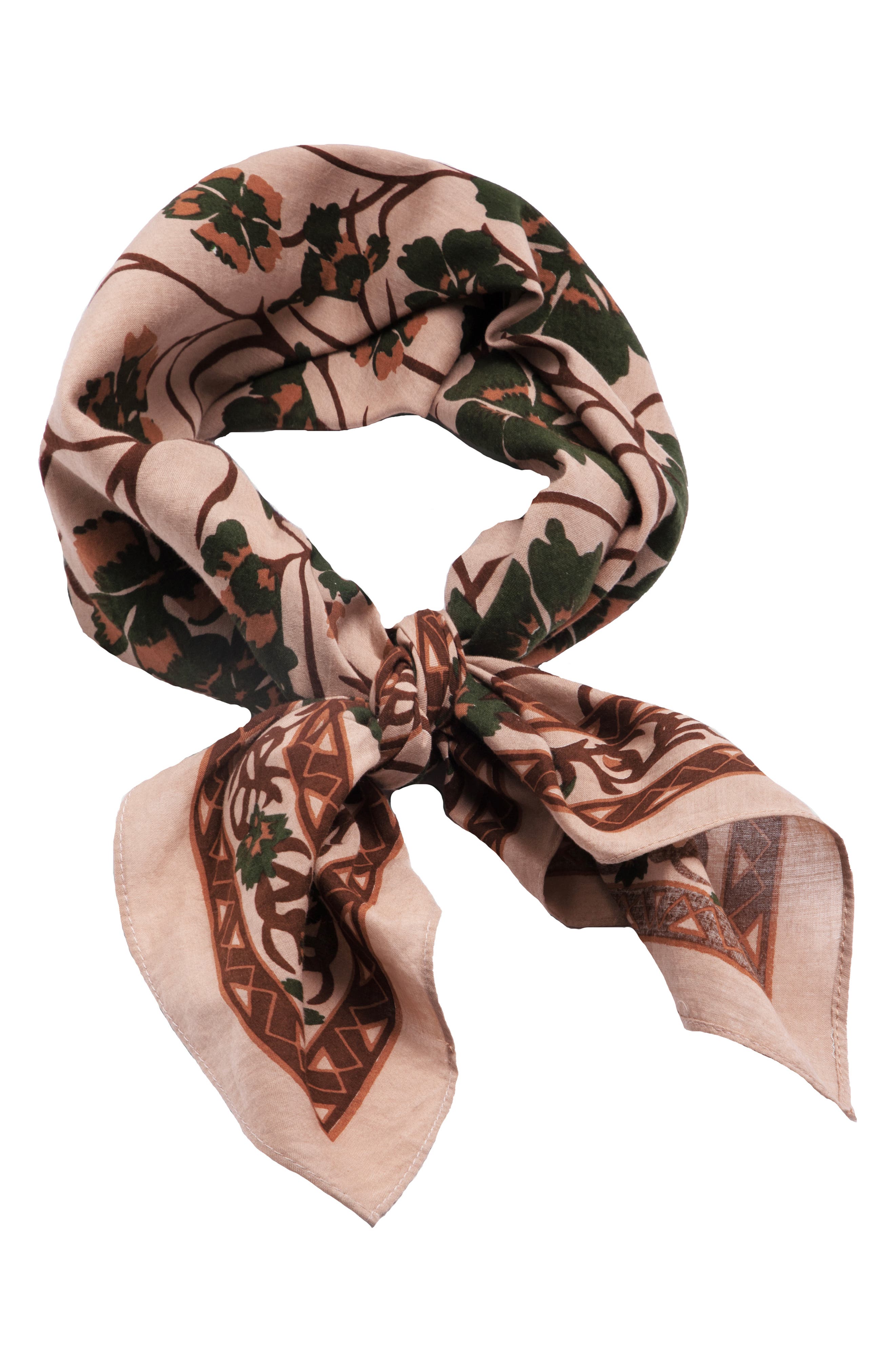 SAACHI Nerium Floral Border Print Scarf (Women) | Nordstromrack