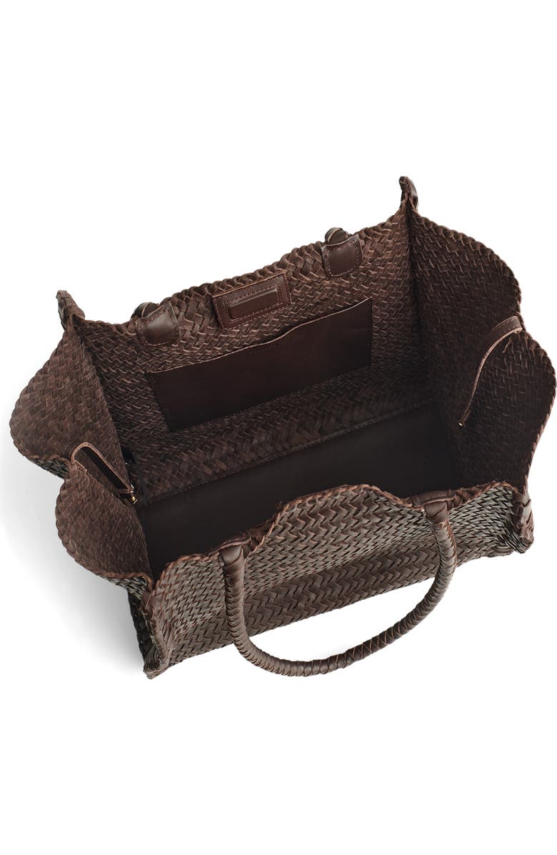 Madewell The Lexington Woven Leather Tote, Alternate, color, Coffee Bean