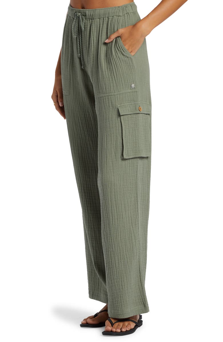Roxy Precious Cargo Cotton Drawstring Pants, Alternate, color, 
