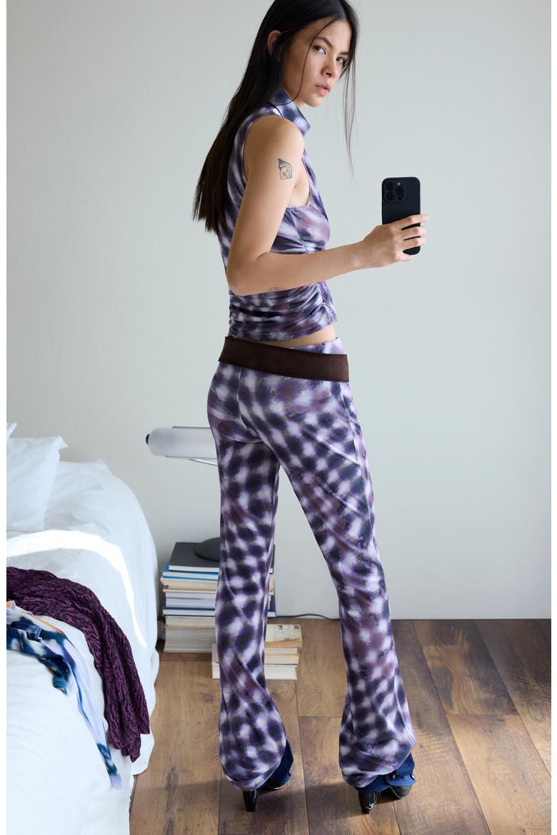 Sleeveless Zip Mesh Top, Alternate, color, PURPLE