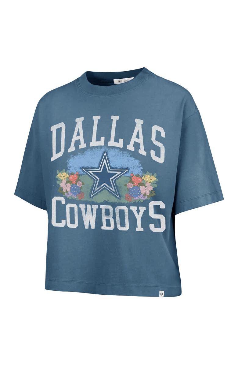 '47 Women's '47 Navy Dallas Cowboys Florentina Montauk Cropped T-Shirt, Alternate, color, Navy