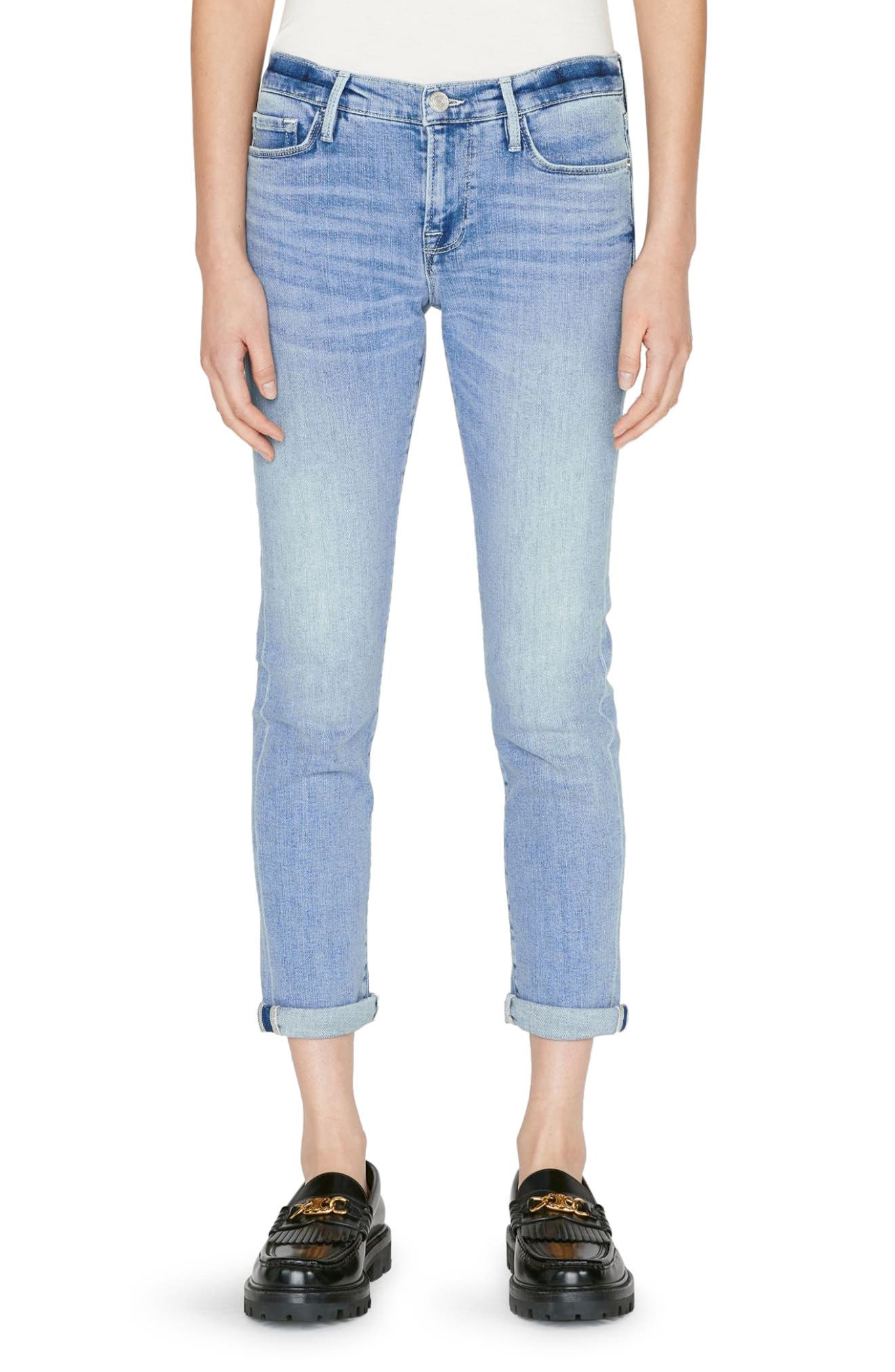 FRAME Le Garcon Ankle Slim Boyfriend Jeans