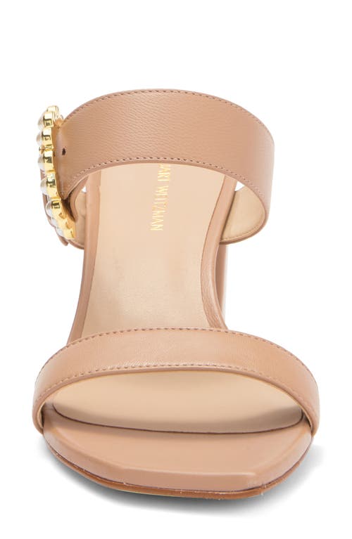 Stuart Weitzman Piper 75 Block Sandal In Sandalwood