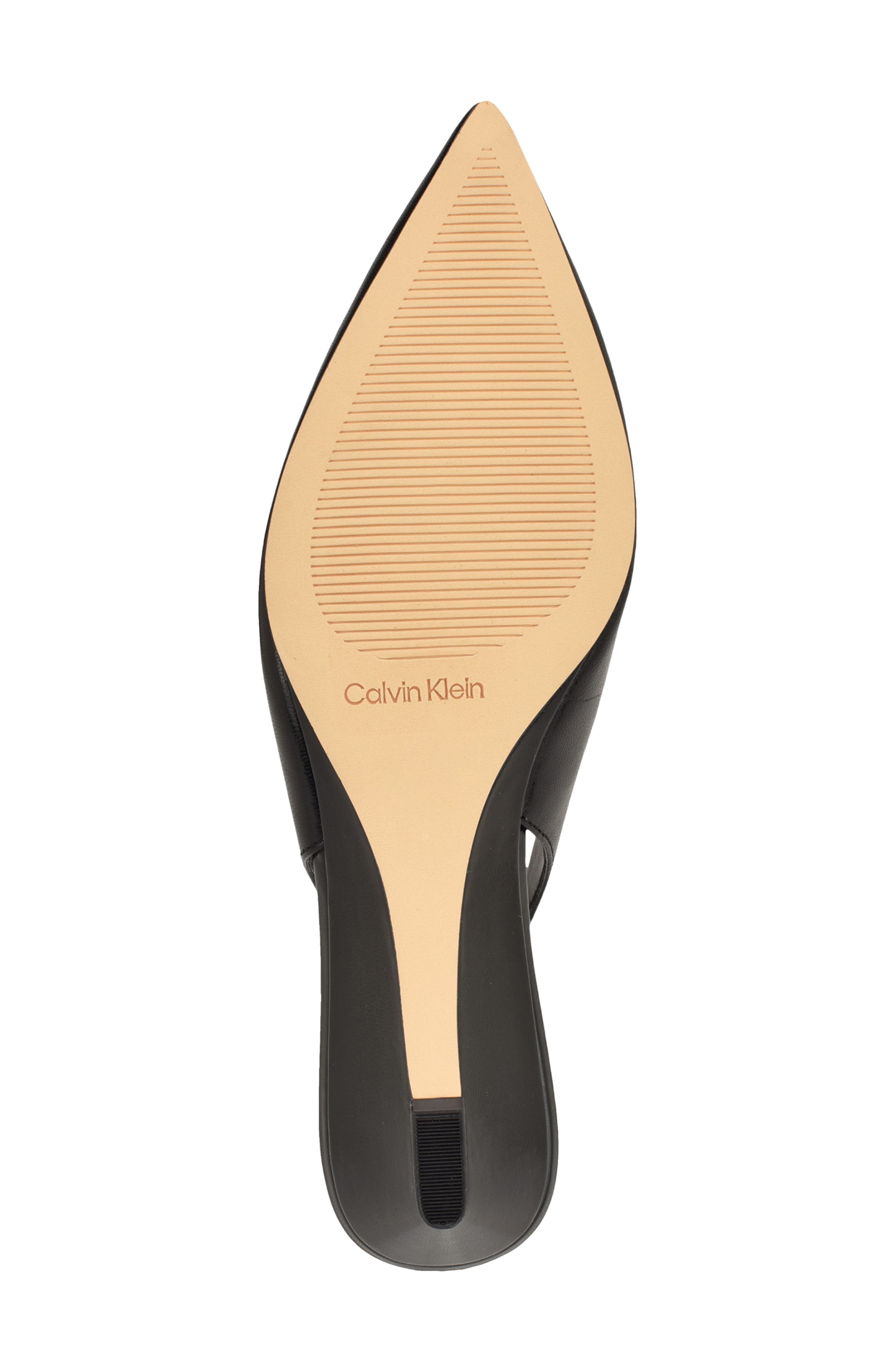 Calvin Klein Mavalyn Slingback Pointed Toe Wedge Pump, Alternate, color, Black