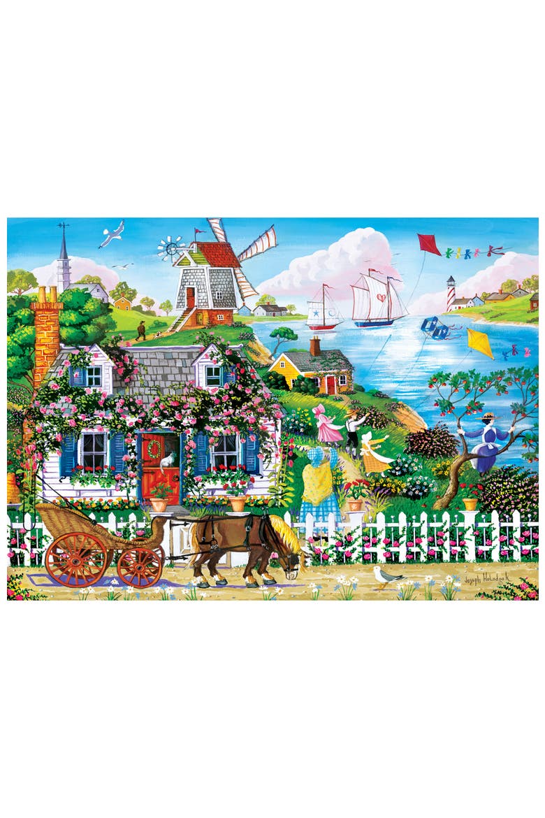 Rambling Rose Cottage 1000 Piece Puzzle, Alternate, color, Multicolor