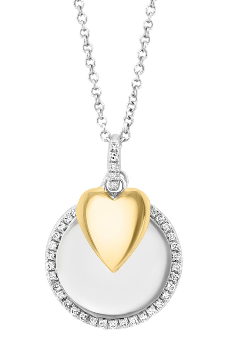 Pavé Diamond Pendant Necklace, Alternate, color, SILVER