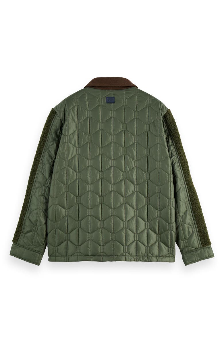 Scotch & Soda Quilted Water Repellent Military Jacket, Alternate, color, Thyme
