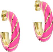 Ted Baker Tiffany Twist Enamel Hoop Earrings