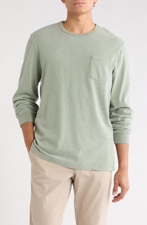 Luxe Slub Organic Cotton Long Sleeve Pocket T-Shirt