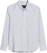 Rails Vance Stripe Cotton Blend Twill Button-Up Shirt