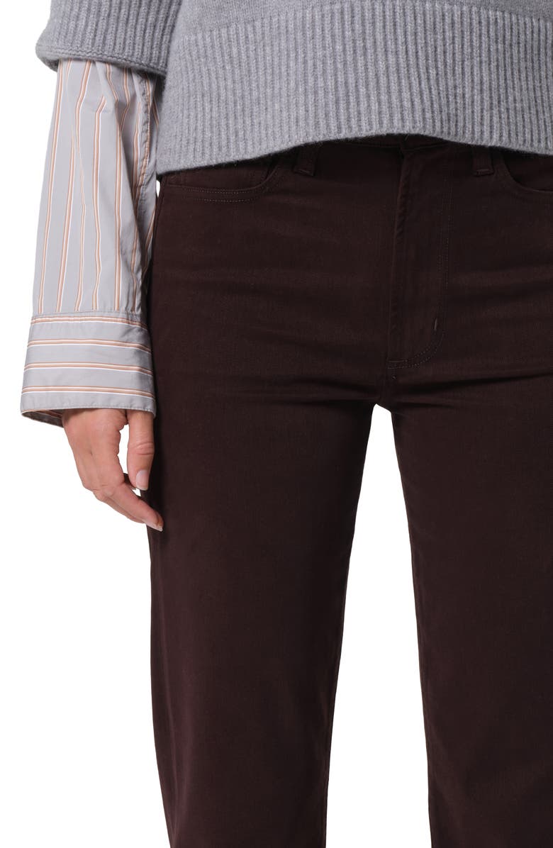 Citizens of Humanity Caia High Waist Ankle Straight Leg Jeans, Alternate, color, Barrister Dark Brown